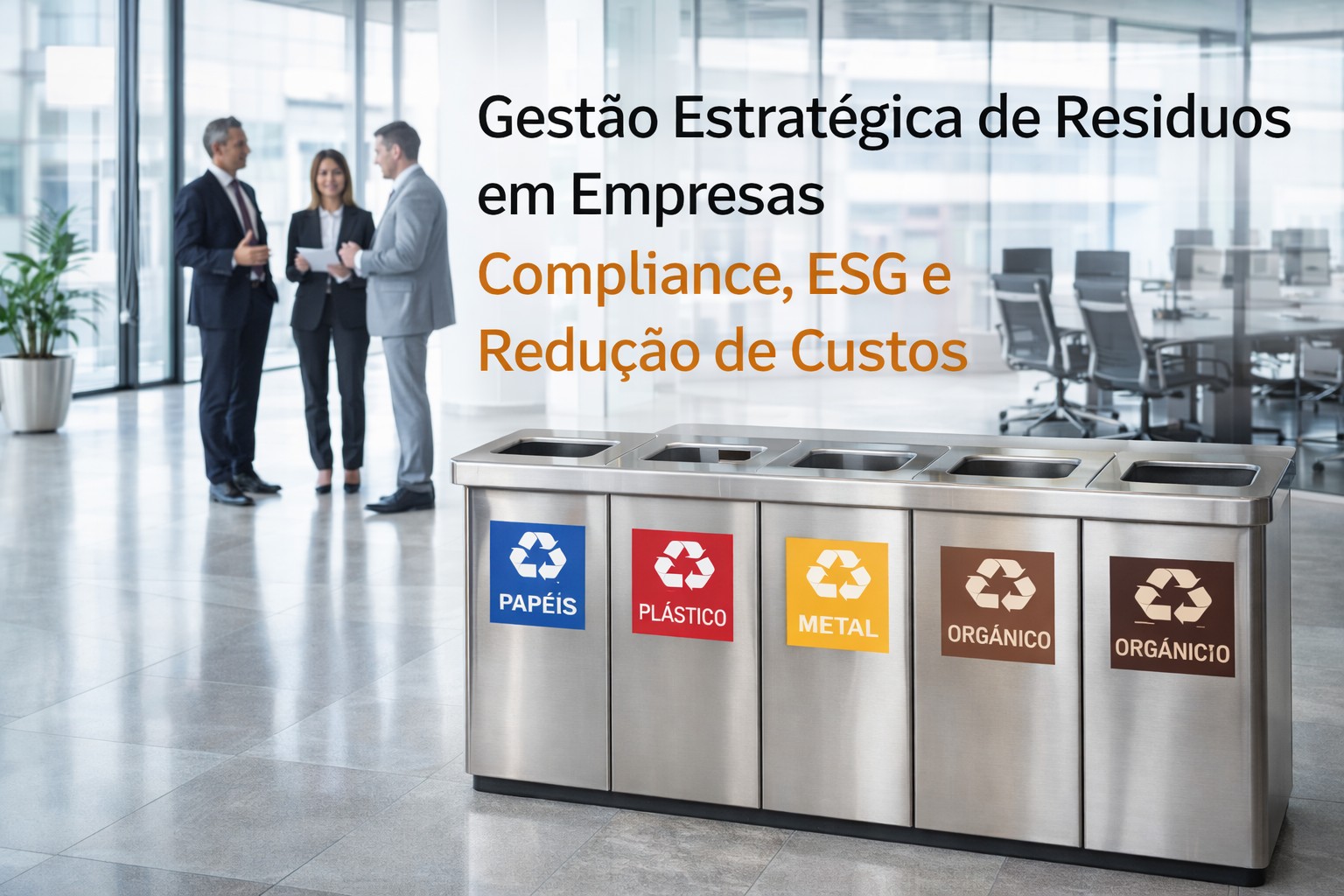 Gestão estratégica de resíduos em empresas com estação de coleta seletiva em aço inox