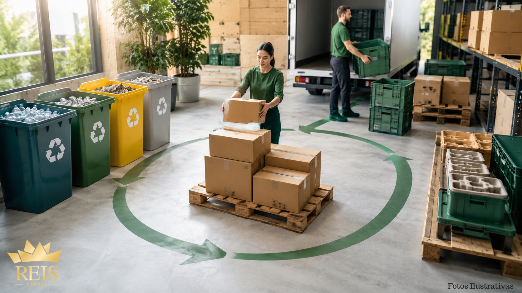 Fluxo de economia circular e logística reversa em ambiente empresarial