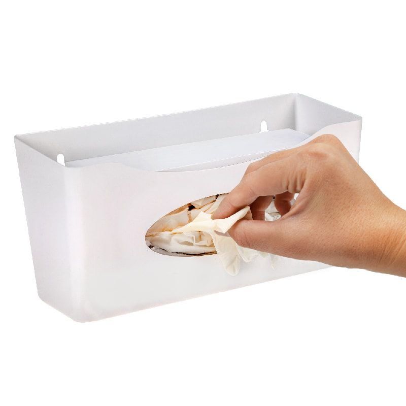 Suporte plástico de parede para caixa de luvas de procedimento