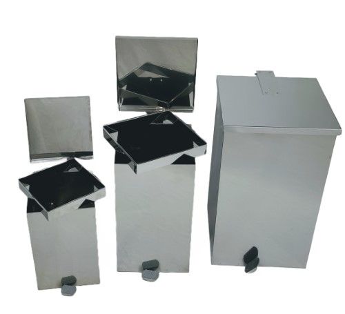 Lixeira Quadrada inox com Pedal 15 Litros