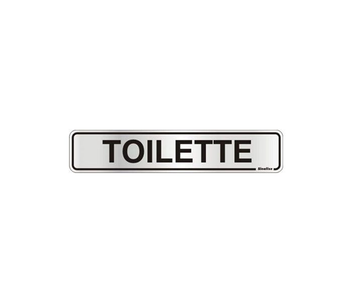 Placa de Sinalização Alumínio TOILETTE – 5 x 25 cm