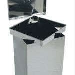 Lixeira Quadrada inox com Pedal 30 Litros 