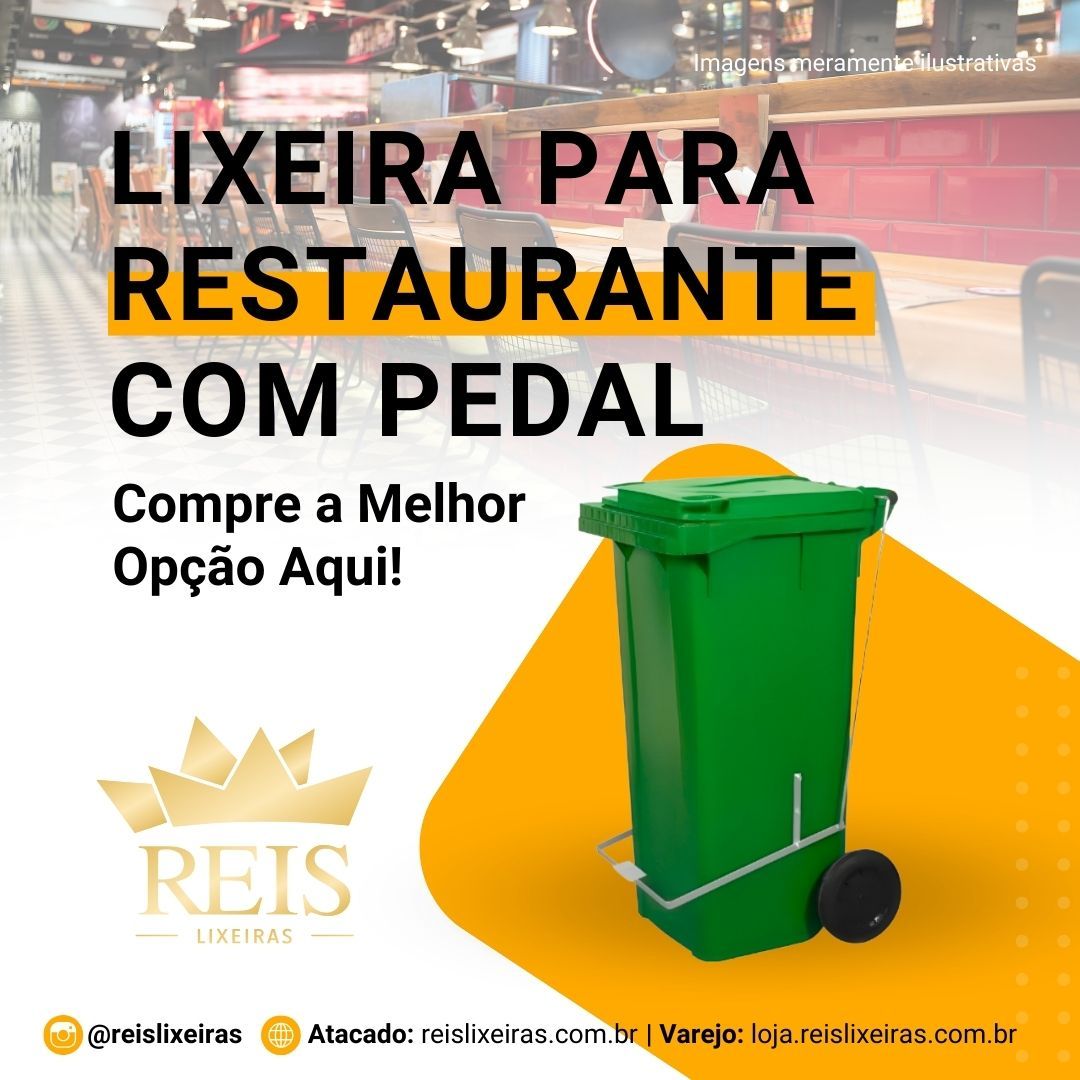 Lixeira para Restaurante com Pedal