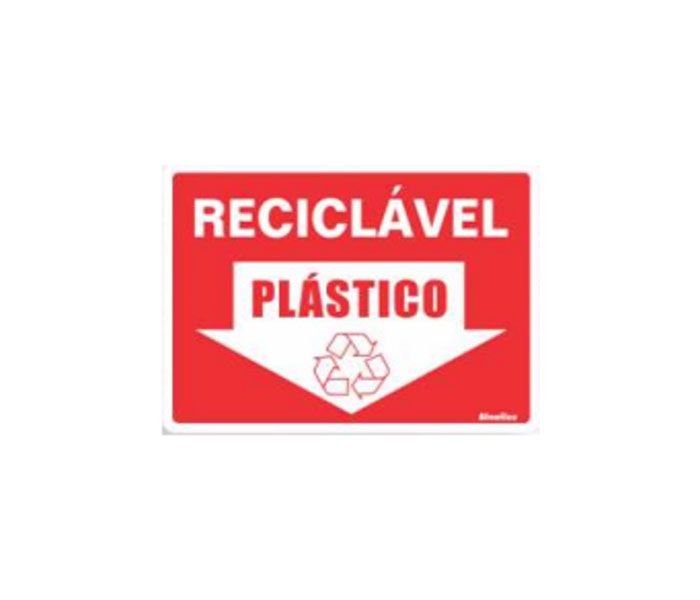 Placa Sinalizadora em Poliestireno 15 x 20 cm – RECICLAVEL PLÁSTICO