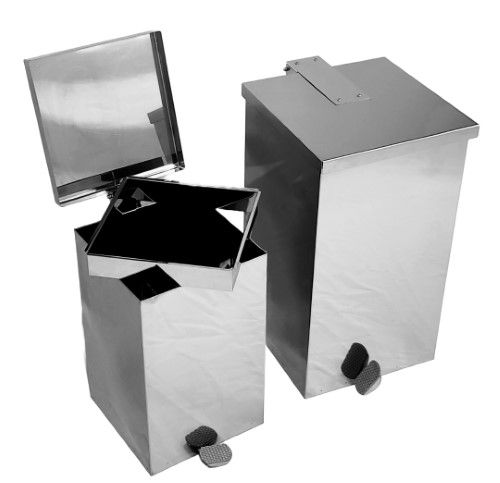 Lixeira Quadrada inox com Pedal 120 Litros