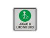 Placa Sinalizadora Alumínio 12 x 12 cm – JOGUE O LIXO NO LIXO