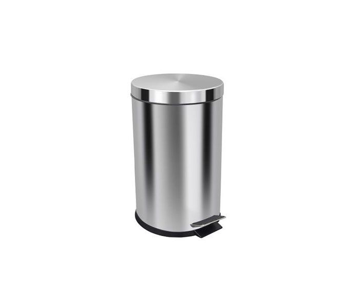 Cesto com pedal em aço inox com balde interno 12 Litros